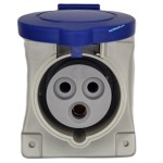 Priza ingropata 16A, 2P+E, IP44 Scame cod 412.1663